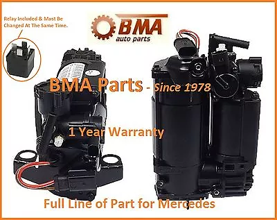 NEW OEM MERCEDES BENZ AIRMATIC SUSPENSION COMPRESSOR AIR PUMP With Relay  • $320