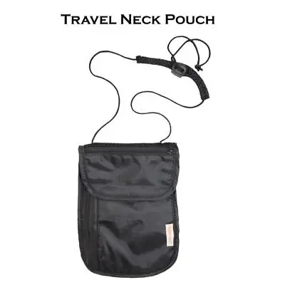 $10.95 • Buy Travel Neck Pouch Money Bag Passport Holder Security Under Clothes Secret Wallet