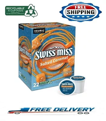 Swiss Miss Salted Caramel Hot Cocoa K-Cup Pods 22 Count FRESH • $14.99