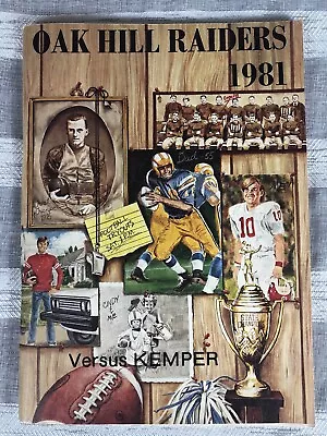 Vintage Oak Hill Academy Football Program 1981 Oak Hill Vs Kemper West Point MS • $19.99