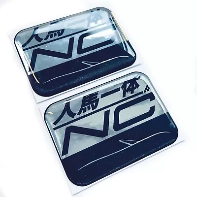 X2 Jinba Ittai Chrome 3D Domed Gel Decal Sticker Badge JDM Fits Mazda MX5 NC MK3 • £9.99