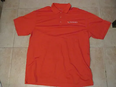 Nike Um Miami Hurricanes Orange Sewn Track & Field Polo 2xl Shirt New W/ Tags • $29.99