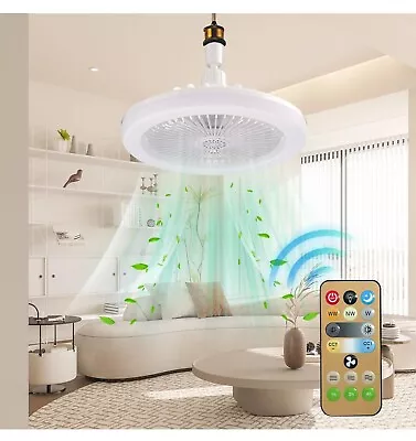 GDOKKNY Ceiling Fans With Lights And Remote Control Small Bladeless Ceiling Fans • £19.99