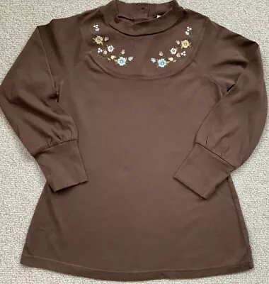 Gymboree Equestrian Club Brown Floral Top Size 7 • $6.99