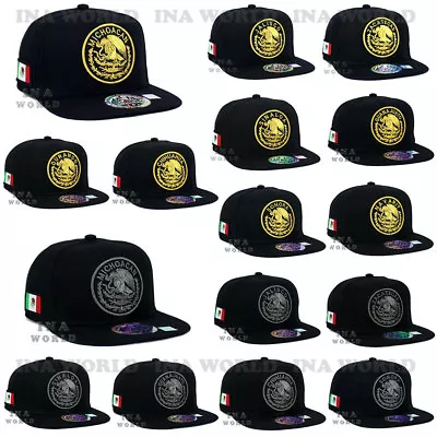 MEXICAN Hat MEXICO Federal Logo State Embroidery Snapback Flat Bill Baseball Cap • $14.85
