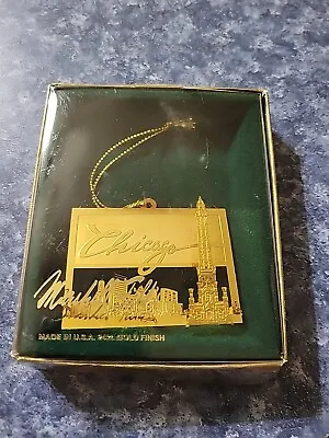 Marshall Fields 24 Kt Gold Finish Chicago City Skyline Christmas Tree Ornament • $40