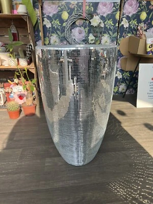 £10 • Buy Disco Ball Planter Mirror Ball Plant Pot Decor Wedding Hallway Plinth Vase Hotel