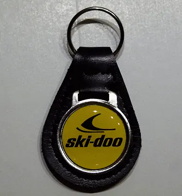 Reproduction Vintage SkiDoo Snowmobile Medallion Leather Keychain (059) • $15