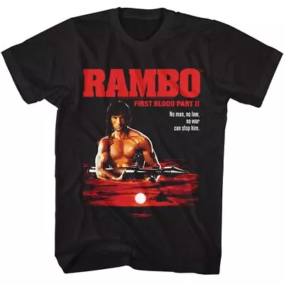 Rambo Cant Stop Him Black Movie Shirt • $28.50