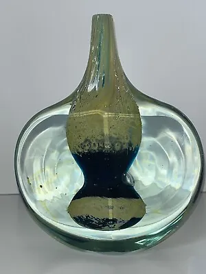 VTG Mdina Maltese Glass Cut Ice Lollipop Vase Michael Harris Art Glass MCM 6.75” • $274.95
