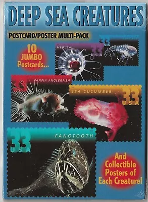 Postcard Set  Deep Sea Creatures  USPS 10 Jumbo Postcards And 5 Posters • $9.95