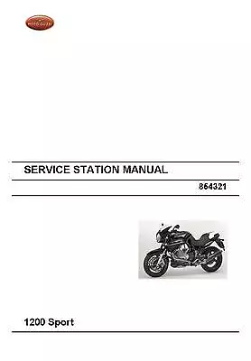 Moto Guzzi Workshop Service Manual 2008 1200 Sport • $25