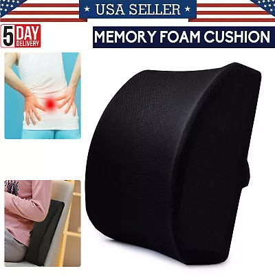 Memory Foam Lumbar Back Support Cushion Waist Pillow Office Car Chair Seat Pad • $18.80