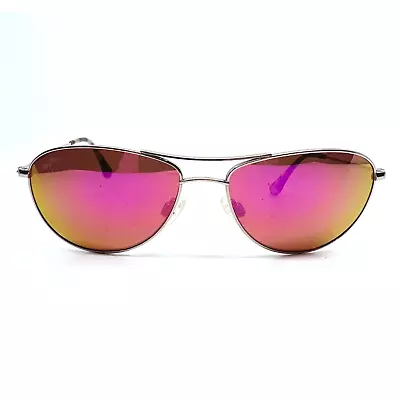 Maui Jim Women Baby Beach Sunglasses Frame Silver Mj-245-16R 56-18-120 H8896 • $49.87