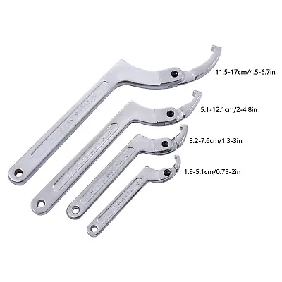 4pcs Adjustable Hook & C Pin Spanner Wrench Set Tighten Removing Nut Wrench • $40.85