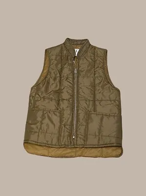 Vintage Zero Wear Made In Usa Puffer Goose Down Vest Body Warmer Brown Size L • $17.99