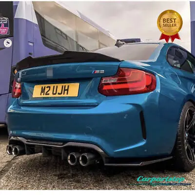 For Bmw 2 Series F22 Coupe F87 M4 Style Gloss Black Rear Boot Trunk Lip Spoiler • £26.69
