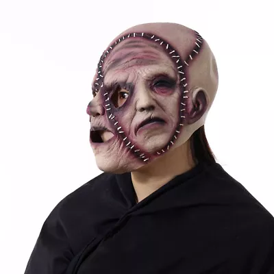 Halloween Three-sided Grimace Horror Mask Cosplay Party Latex Scary Mask Prop • $17.57