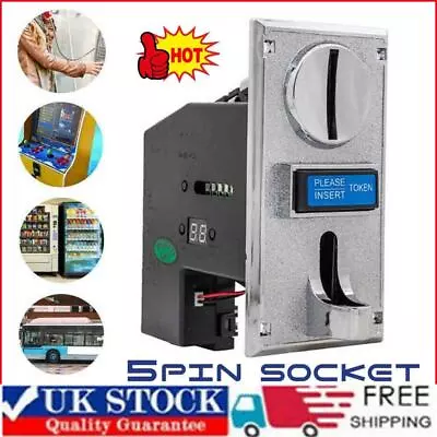 Multi Coin Acceptor Selector Slot For Arcade Game Mechanism Vending Machine 5Pin • £14.55