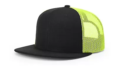 Richardson 511 Flatbill Trucker Cap Wool Blend Adjustable Snapback OSFM Hi-Pro • $13