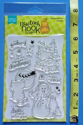 Buy4=freeship Clear Stamps Newton's Nook Designs Kitty Christmas 13 Stamps • $7