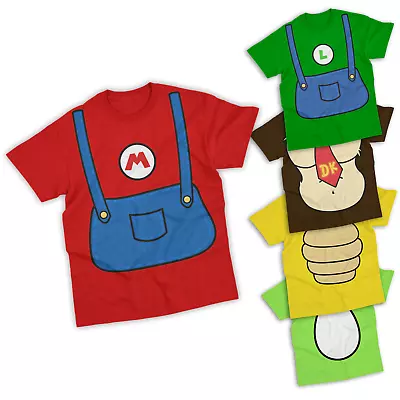 Mario Themed Kids T-Shirt Characters Gift For Boys Birthday Or Christmas • £9.99