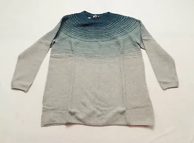 $27.99 • Buy J.Jill Women's Long Sleeve Crew Neck Ombre Sweater Tunic NC3 Peacock Multi Large