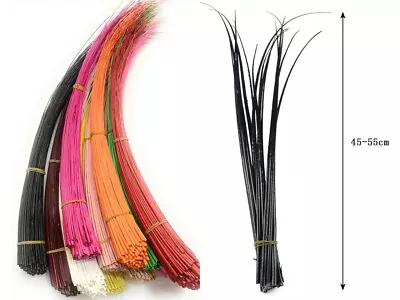 Long Single Ostrich Quill Spine Stripped Feather Hats Fascinators Millinery UK • £3.78