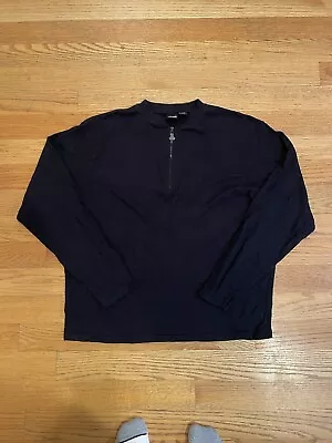 Vintage Mountain Dew 1/4 Zip L/XL Sweatshirt Black Mtn Dew • $20