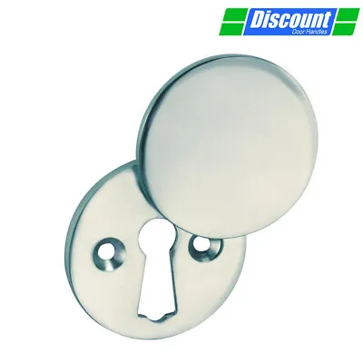 £4.25 • Buy Polished Chrome Keyhole Cover Plate Escutcheon For Mortice Lock