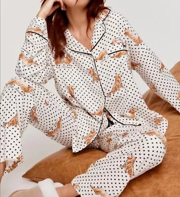 Peter Alexander Bamboo Flannelette Dachshund Long Pjs Set Size 1+ (16-18) BNWT • $89