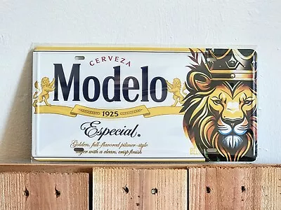 Modelo Beer License Plate Tin Metal Sign Man Cave Bar Restaurant  Beer Sign  • $13.77