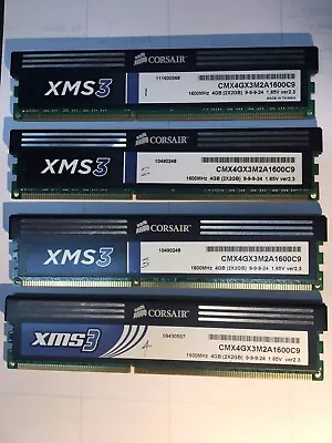 Corsair XMS3 Gaming Ram 8 GB PC3-12800 DDR3 SDRAM 1600 MHz **Free Postage** • £16.50