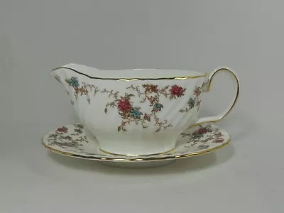 Minton Ancestral Wreath Stamp S376 Gravy Boat With Underplate • $60.58