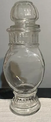 Tiffin (Dakota? Wheaton?) Small Clear Glass Apothecary Jar Vintage • $20.50