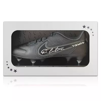 Eric Cantona Signed Black Football Shoe. Gift Box • $315.90