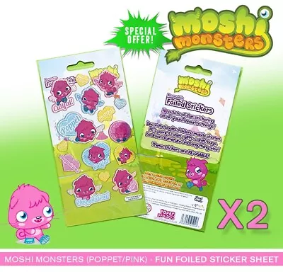 £1.19 • Buy Moshi Monsters Reusable Fun Foiled Stickers (2 Packs) | Genuine & New