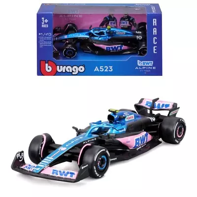 Bburago F1 Alpine A523 #10 Pierre Gasly 2023 1:43 Model Racing Car Official • $26.91