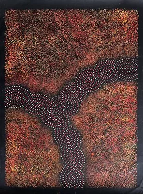 Gracie Morton Pwerle(No Artist Photo)🎨Aboriginal Art 66cm ×89cm COA Supplied • $192