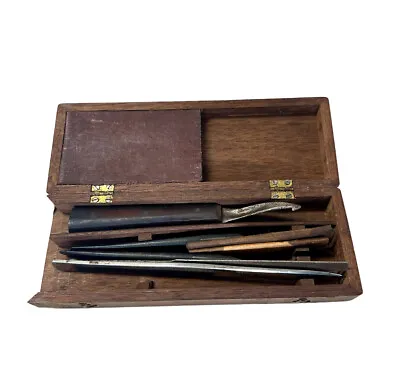 Vintage George Tiemann & Co Surgical And Dental Instruments Black Walnut Case • $90