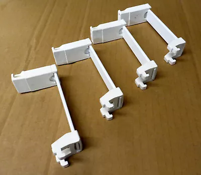 4 X Swish 10cm White Metal Extension Brackets/track Connectors/wall Plate Covers • £25
