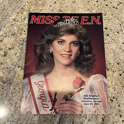 1985 Miss Teen USA Program Book Georgia Carrollton GA 6/29/85 Kristy Hendley 6th • $49.85