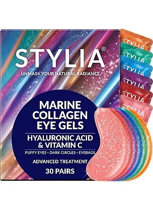 Under Eye Patches For Dark Circles And Puffy Eyes (30 Pairs) Marine Collagen • $17.49