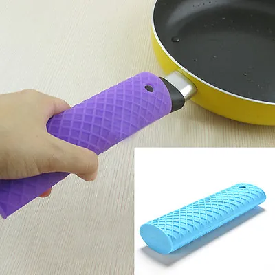 Silicone Pot Pan Handle Saucepan Holder Sleeve Slip Cover Grip Kitchen Tool:da • £3.84