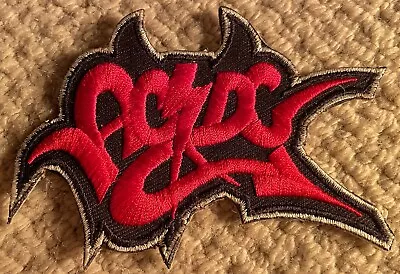 £5 • Buy ACDC Red Silver Black Patch 10cm X 7cm Badge Embroidered Iron On