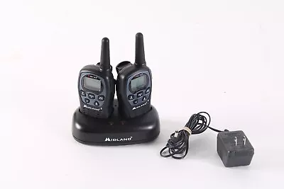 Midland LXT560 Two Way Radio W/ Desktop Charger 18CVP6 (Set Of 2) W/ Belt Clip • $38.99