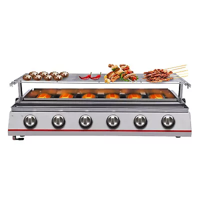 Countertop 6Burner Portable Tabletop Gas Grill Griddle Outdoor BBQ Camping Grill • $115.90