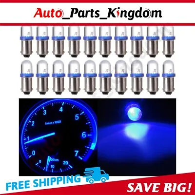 20x Ba9s Xenon Blue Led Lamp Instrument Cluster Dashboard Light Bulbs For Ford • $9.40