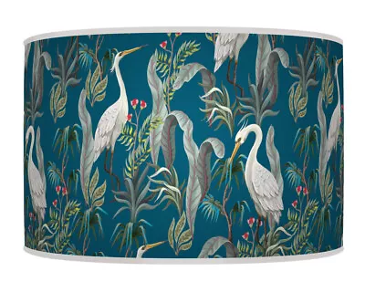 Herons Tropical Birds Blue Lampshade Pendant Lamp Shade Handmade Dz248 • £29.99