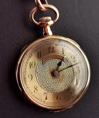 Antique 18ct Gold Rose Cut Diamond Pocket Watch Fob Watch Art Nouveau  • £1699